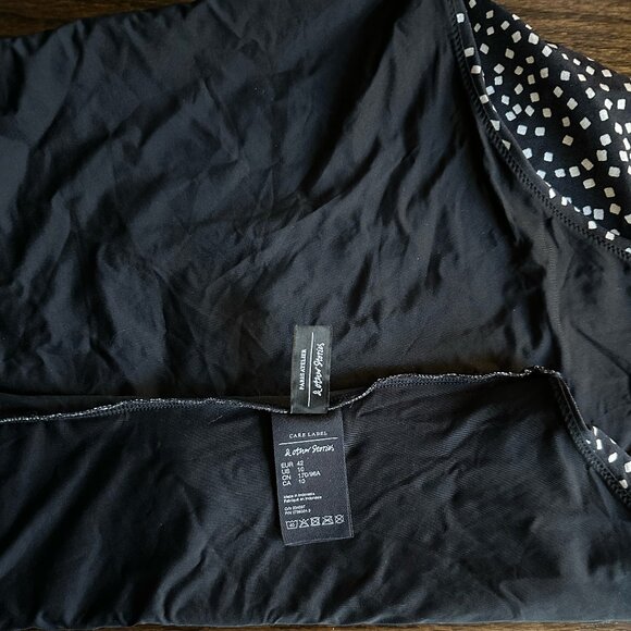 & Other Stories - Black & White Dots Low Back One Piece Swimsuit - Size 10 - Picture 4 of 5